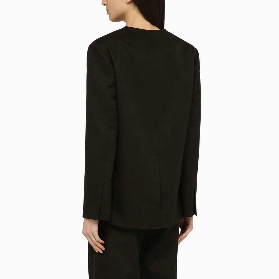 ジャケット Loulou Studio Black double-breasted jacket in cotton and lin Loulou Studio Black double-breasted jacket in cotton and