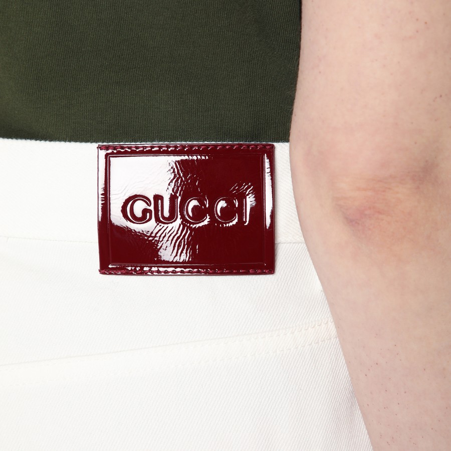 GUCCI Short white flare trousers | TheDoubleF