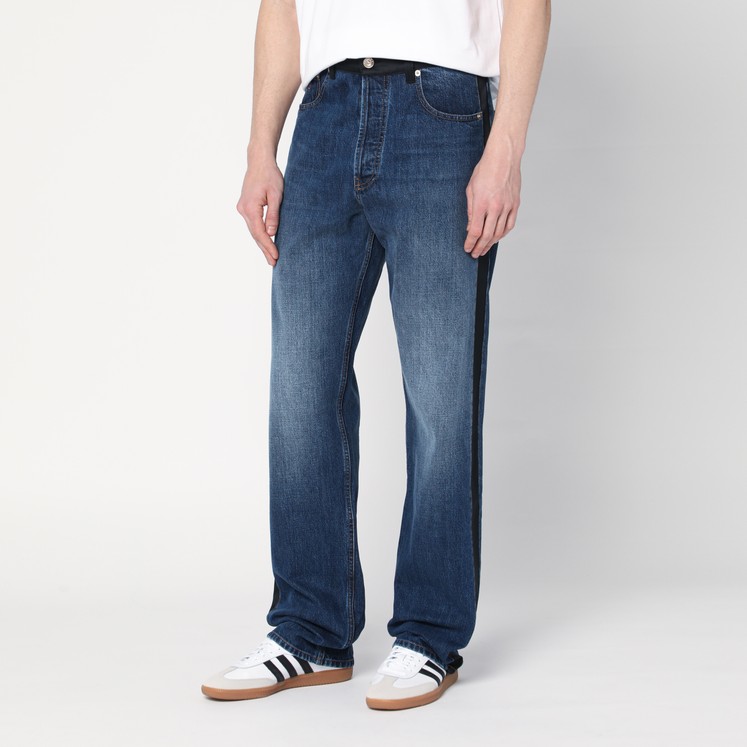 【WALES BONNER】organic DEMIM Wales Bonner: Men's Cove Denim Trousers (Indigo) | DSMNY E-SHOP