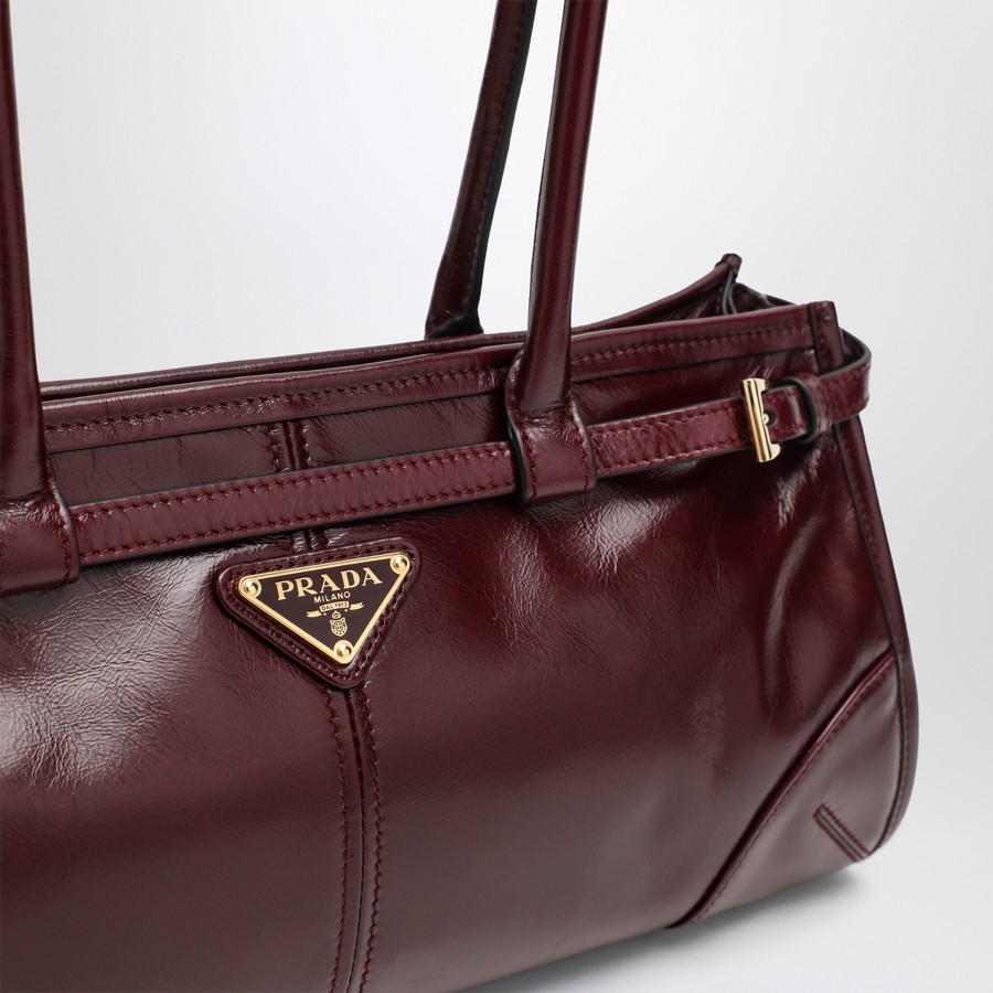 Prada Medium burgundy leather Bonnie handbag | TheDoubleF