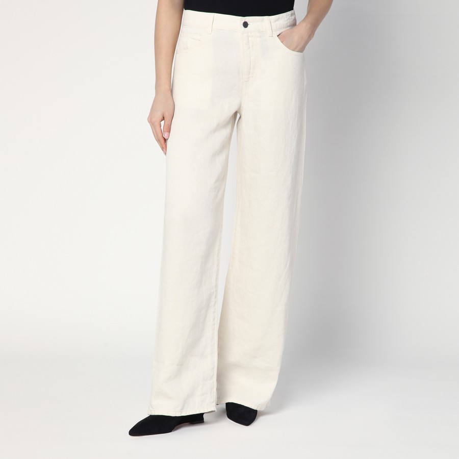 【関税込み】The Row ホワイト Eglitta ジーンズ Eglitta Jean White in Cotton – The Row