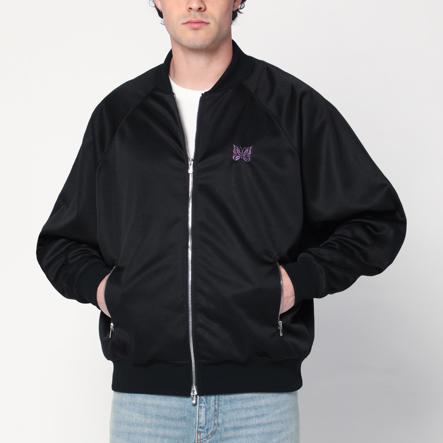 パーカー・フーディ NEEDLES Men Hoodies QV324PL BLK BLACK Needles Black zip hoodie | TheDoubleF