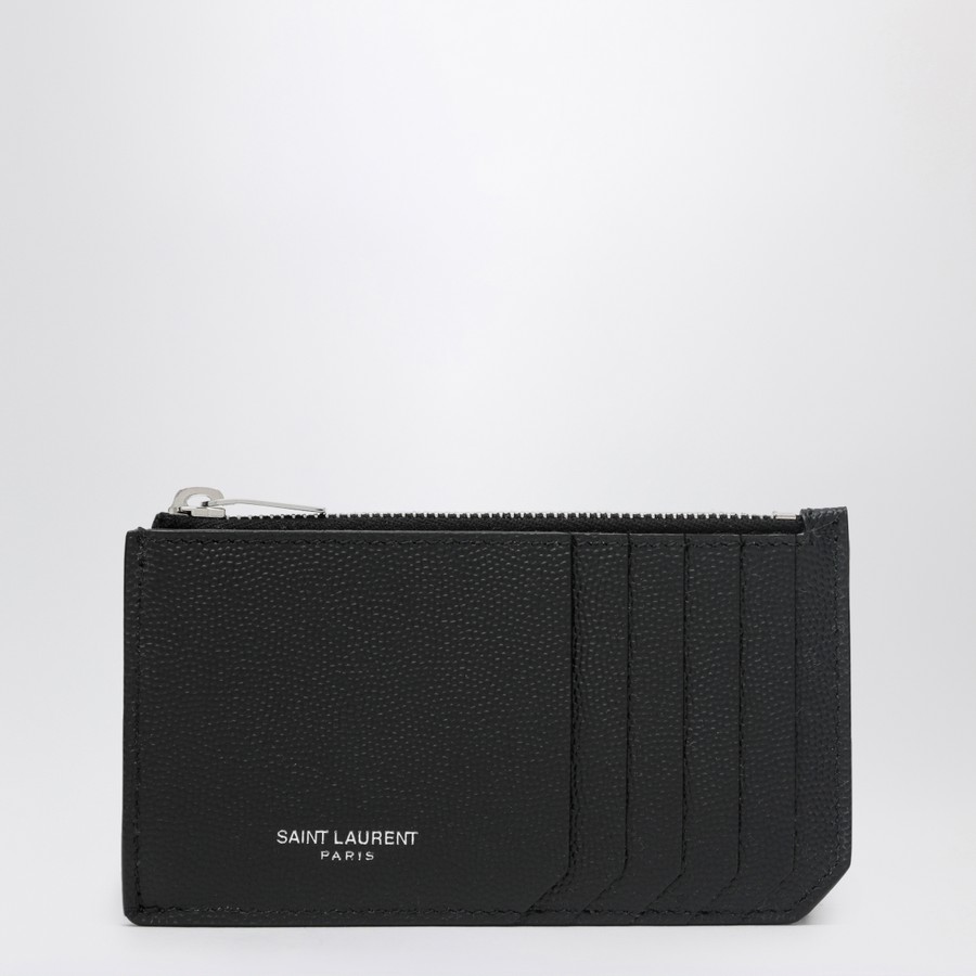 Saint Laurent Black Fragments card holder with zip TheDoubleF