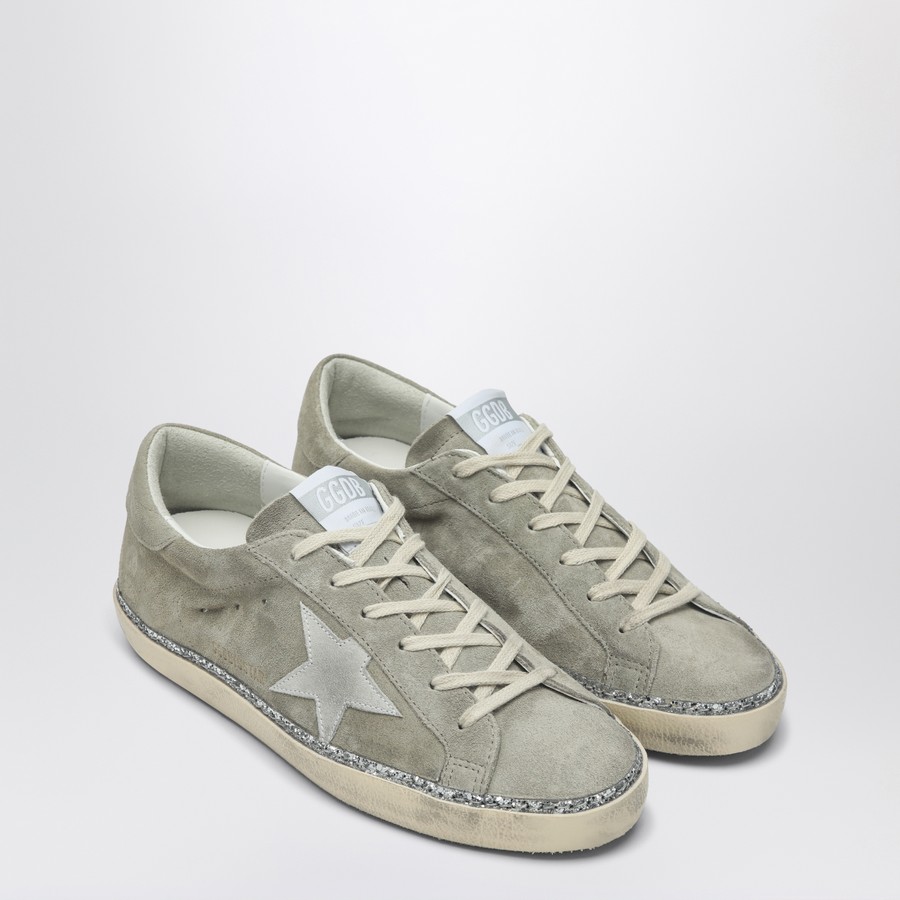 スニーカー GOLDEN Woman Sneakers Grey GWF00884F00746370287 Golden Goose Gray suede sneaker super-star with glitter