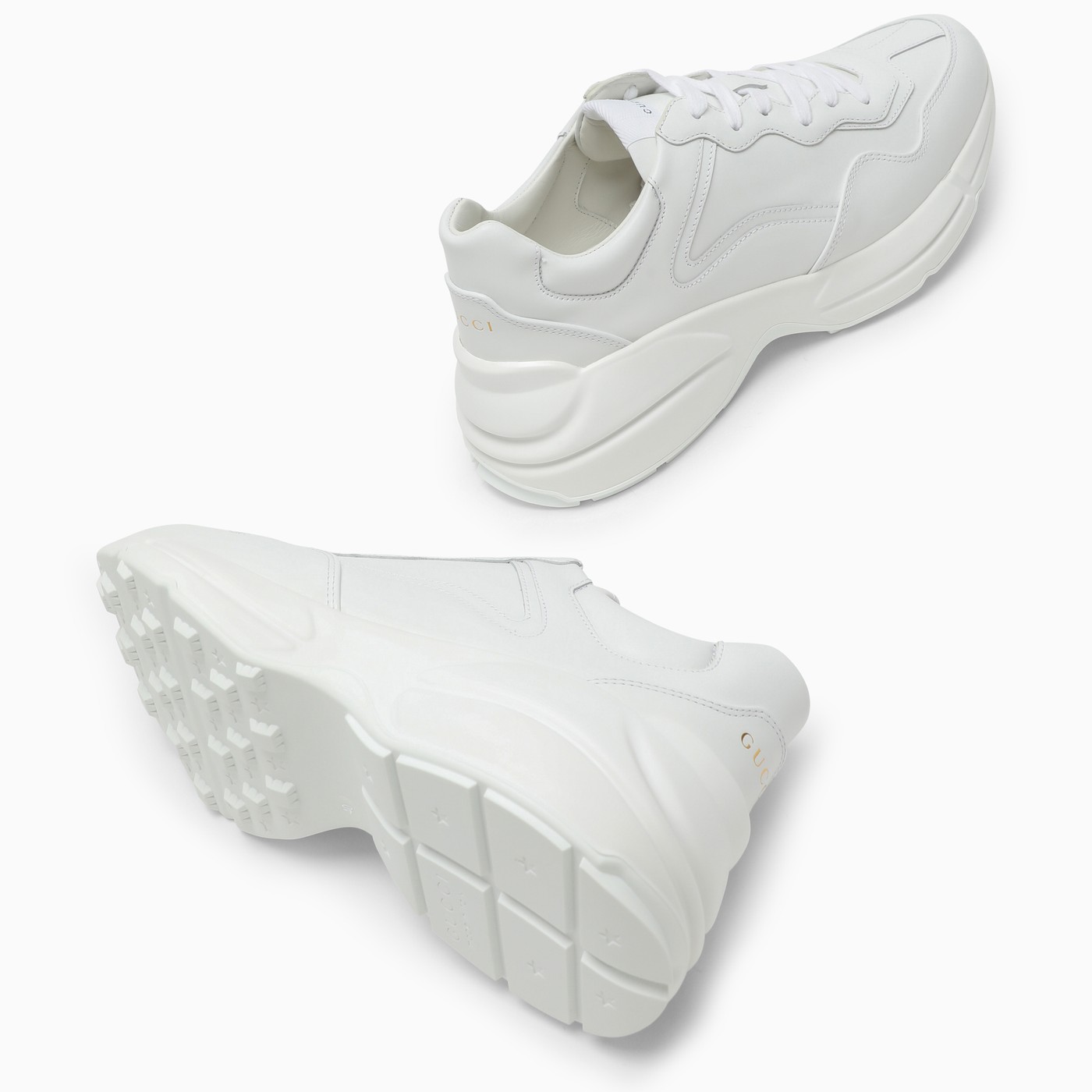 GUCCI Rhyton white leather trainer TheDoubleF