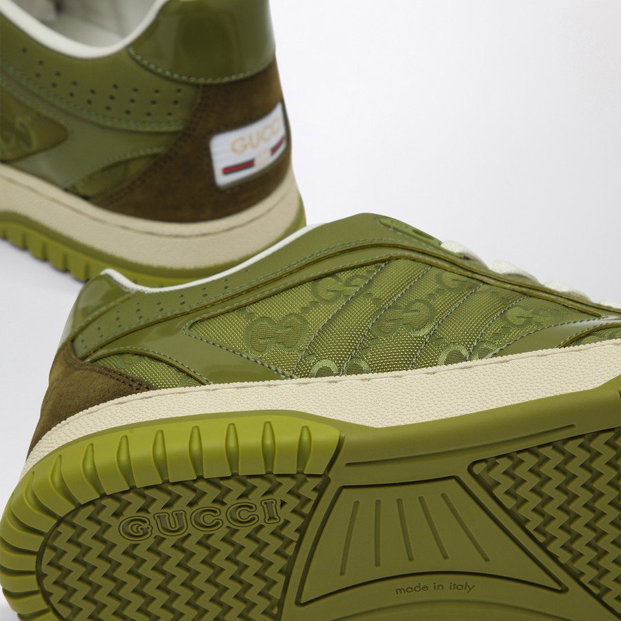スニーカー GUCCI Women Sneakers 785452AAEW9 3345 GREEN GUCCI Re-Web Sneaker in green GG fabric | TheDoubleF