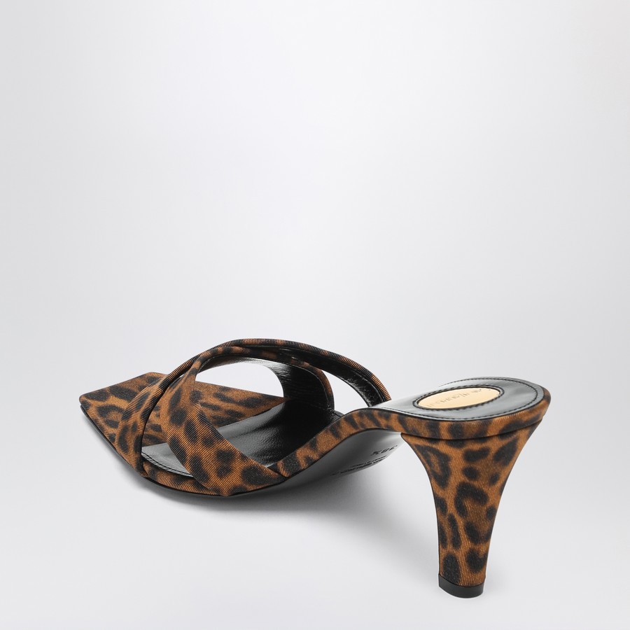Saint Laurent Mule Jill in gros-grain leopard print | TheDoubleF