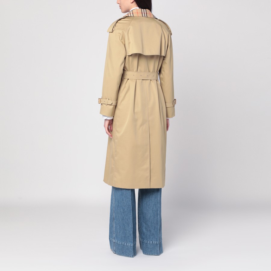Burberry Castleford double-breasted trench with Check collar