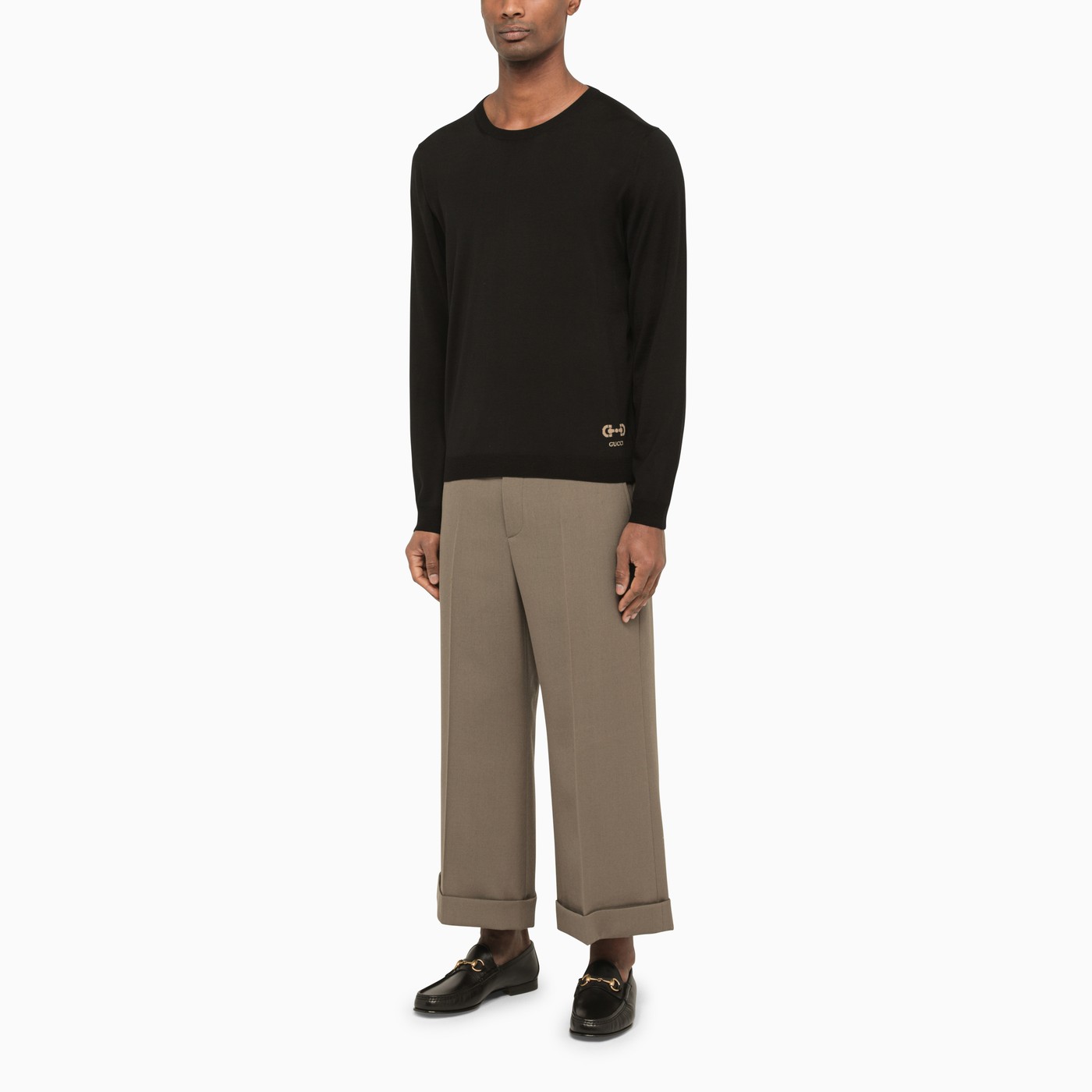 GUCCI Cropped mud trousers in gabardine | TheDoubleF