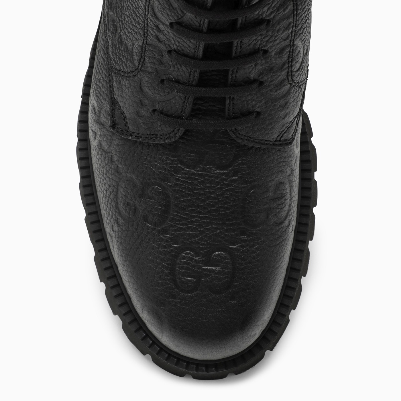 GUCCI GG black leather ankle boot TheDoubleF