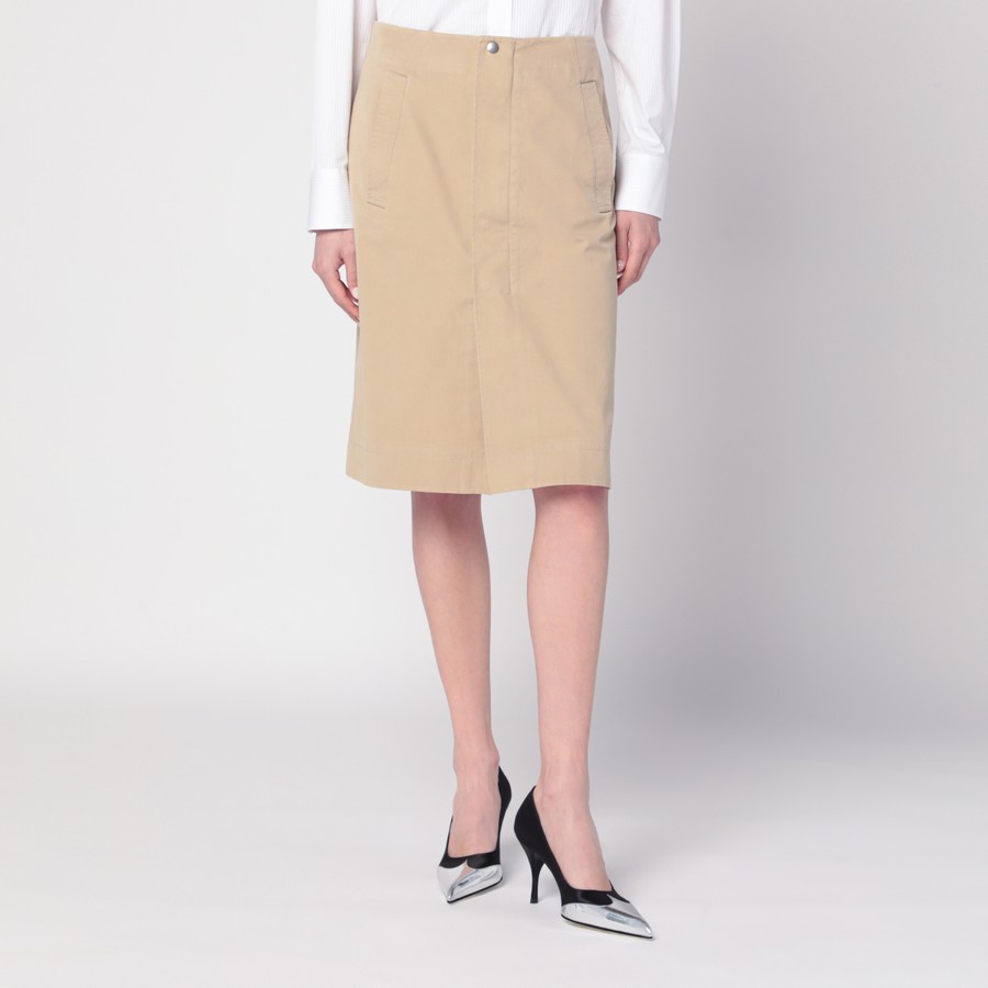 スカート BURBERRY Women Skirts 8102359163568 Beige Burberry Beige cotton skirt | TheDoubleF