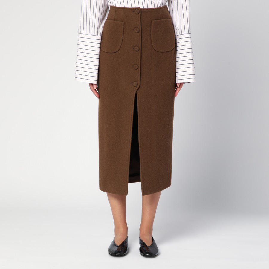 スカート Margaux Lonnberg Brown Jagger midi skirt Margaux Lönnberg Brown Jagger midi skirt | TheDoubleF