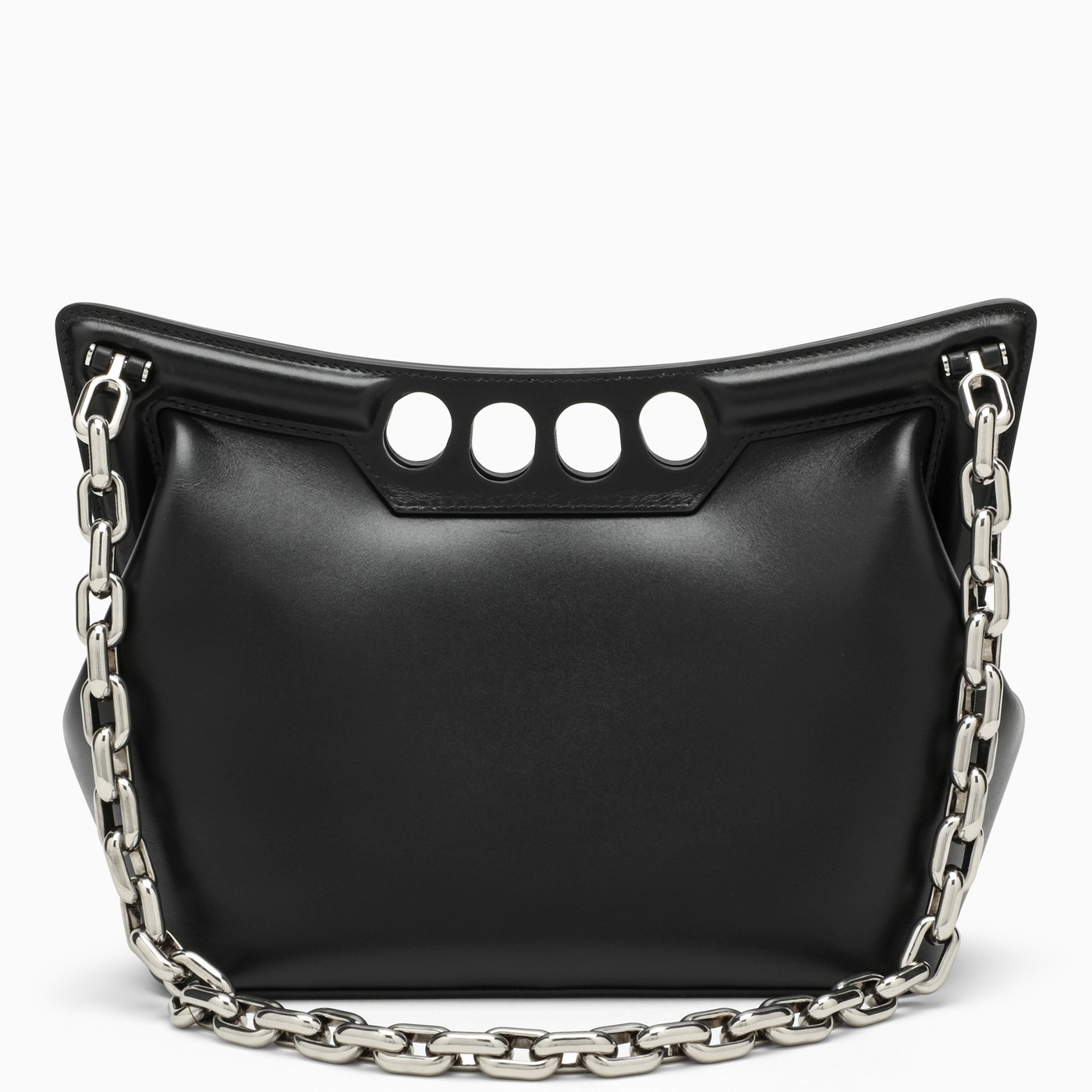 Alexander McQueen The Peak black leather bag TheDoubleF