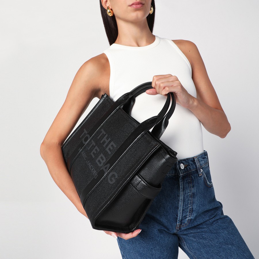 Marc Jacobs Black leather The Medium Tote Bag TheDoubleF