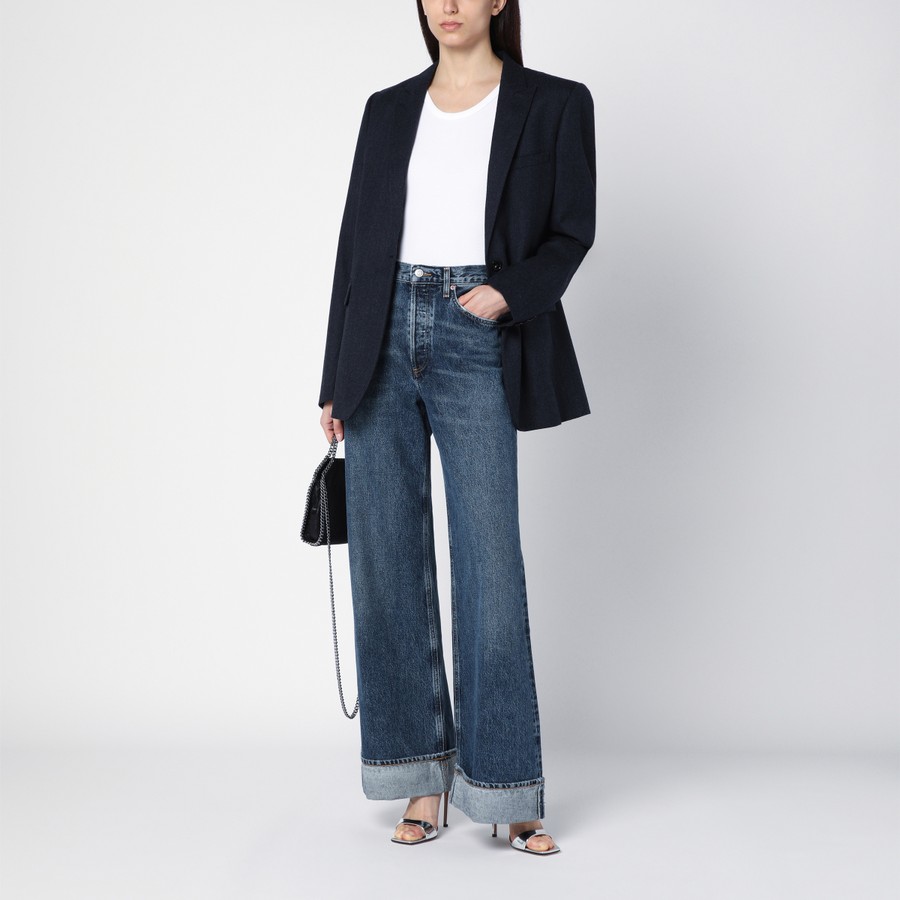 ジャケット Stella Mccartney Navy Blue Single-Breasted Jacket In Wool Stella McCartney Navy blue single-breasted jacket in wool