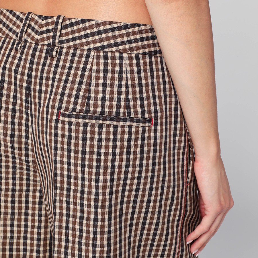 【関税&送料込】Jil Sander Brown Check Wool Bermuda Shorts Jil Sander Brown check wool bermuda shorts | TheDoubleF