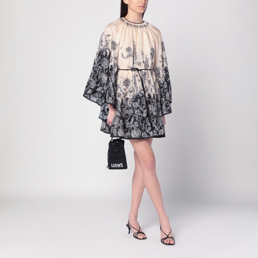ZIMMERMANN Cream Rhiannon mini dress with fantasy print