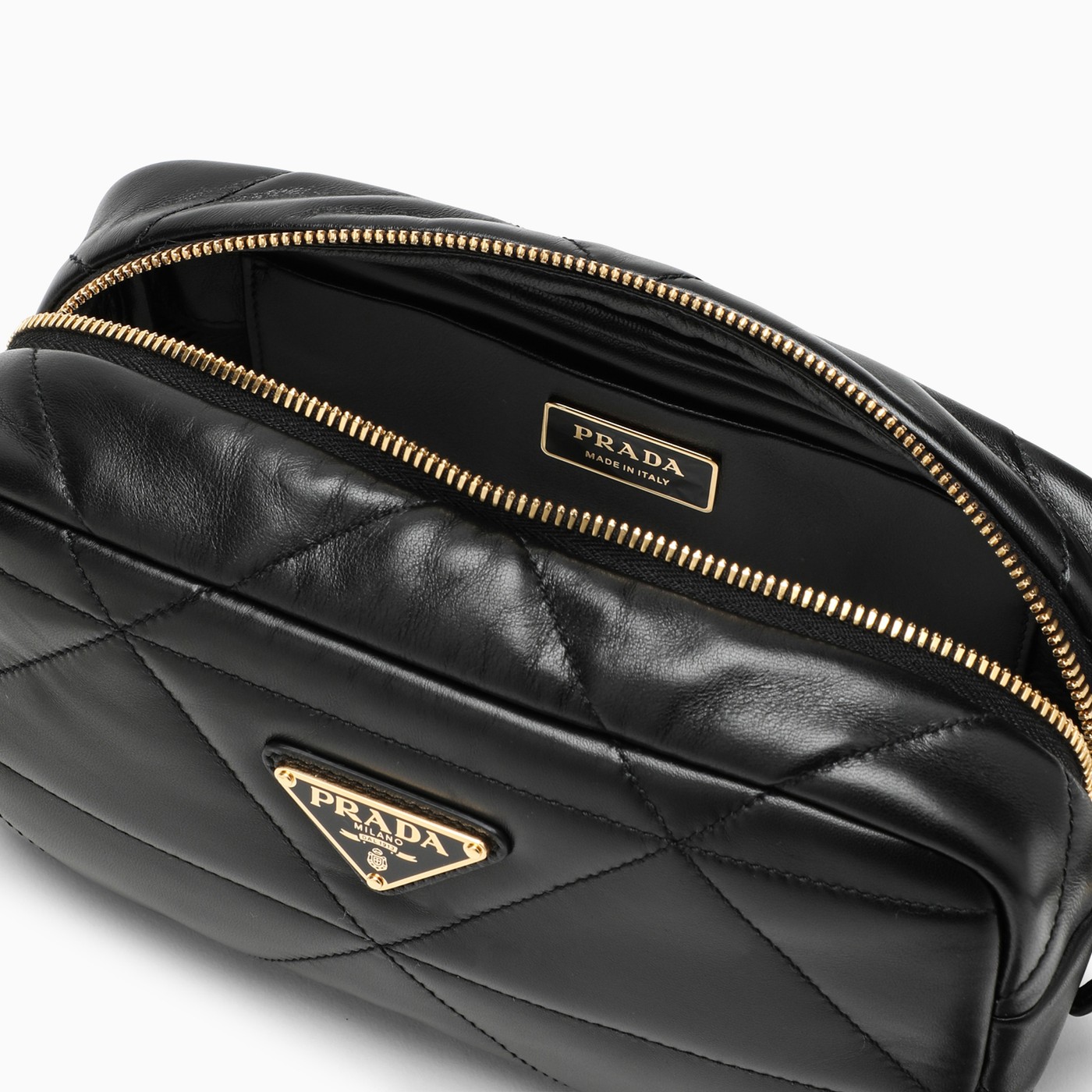 Prada Black quilted leather camera bag TheDoubleF