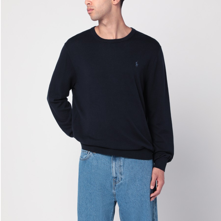 ★★POLO RALPH LAUREN★★ Cotton Cashmere Pullover Navy MNPO Polo Ralph Lauren Mens Navy Blue Washable Cashmere Knit Crew
