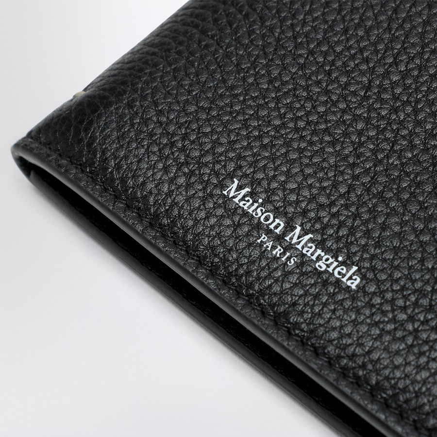 Maison Margiela Black bi-fold wallet with logo | TheDoubleF