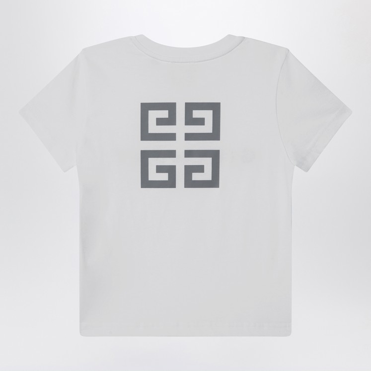 Golden Goose White cotton T-shirt with logo | TheDoubleF