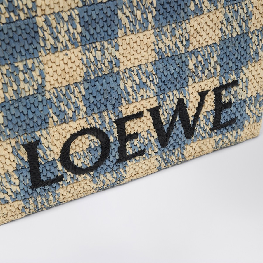 Loewe Medium LOEWE Font bag in natural/blue | TheDoubleF