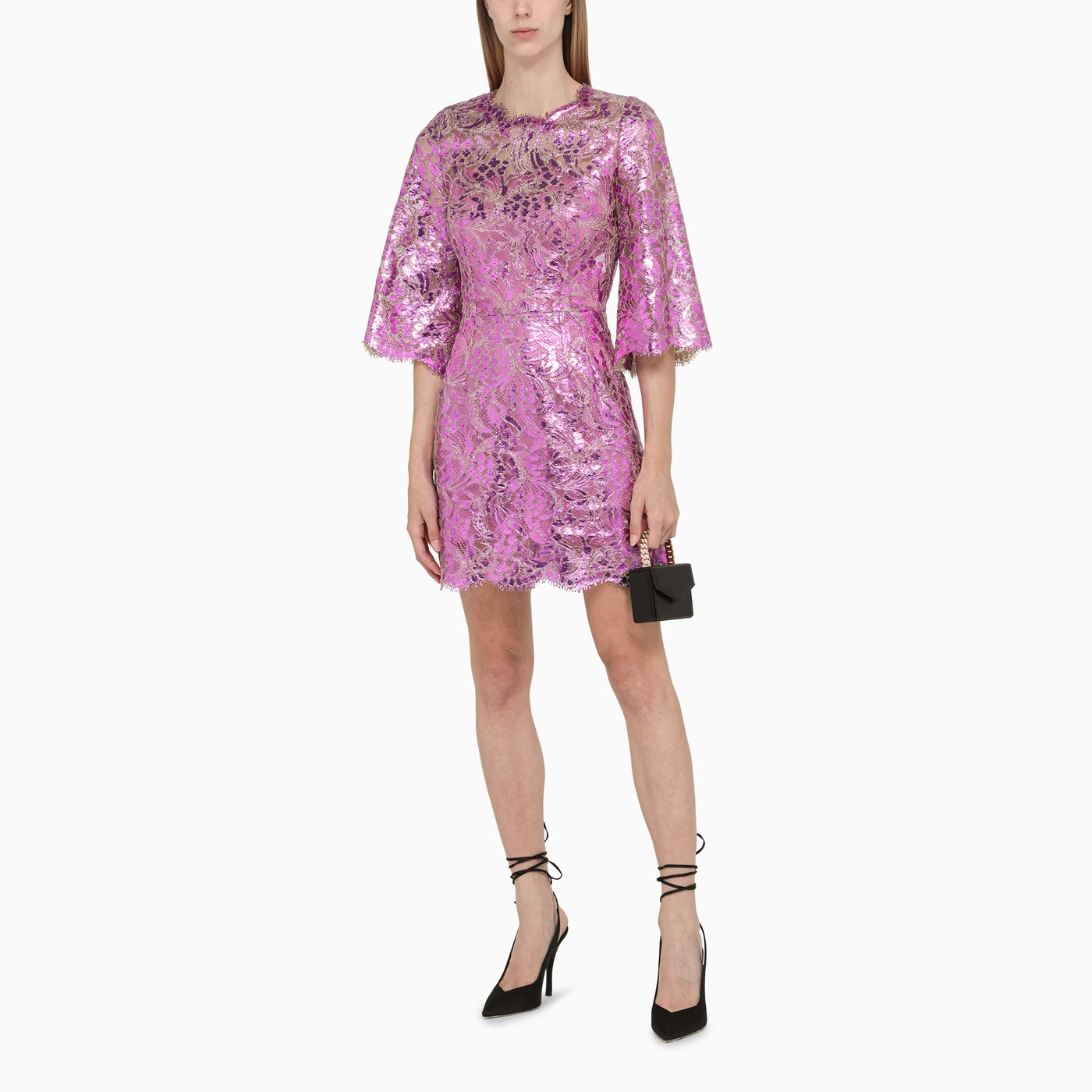 fuchsia lace dress