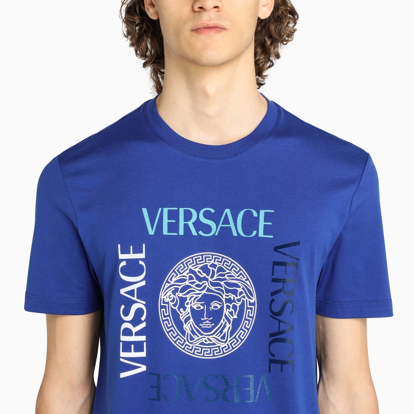 versace blue t shirt