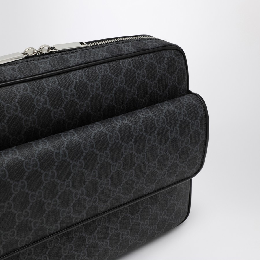 GUCCI Black GG Supreme fabric shoulder bag | TheDoubleF