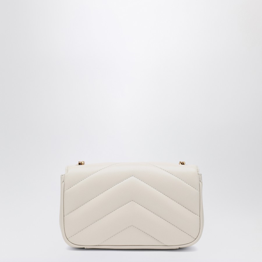 Saint Laurent LouLou mini Cream Soft leather bag | TheDoubleF
