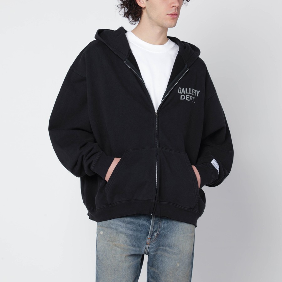 Gallery Dept. Black 90's oversized hoodie | TheDoubleF