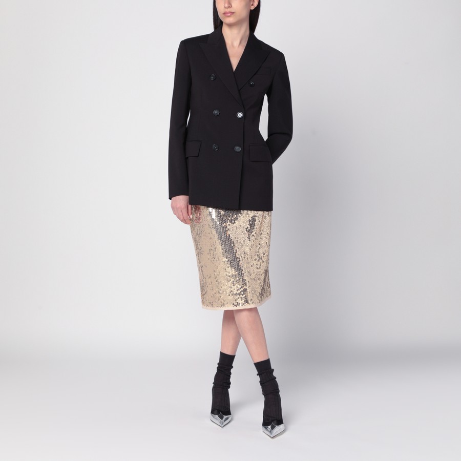 ジャケット Sportmax Double-Breasted Brown Wool Jacket Sportmax Double-breasted brown wool jacket | TheDoubleF