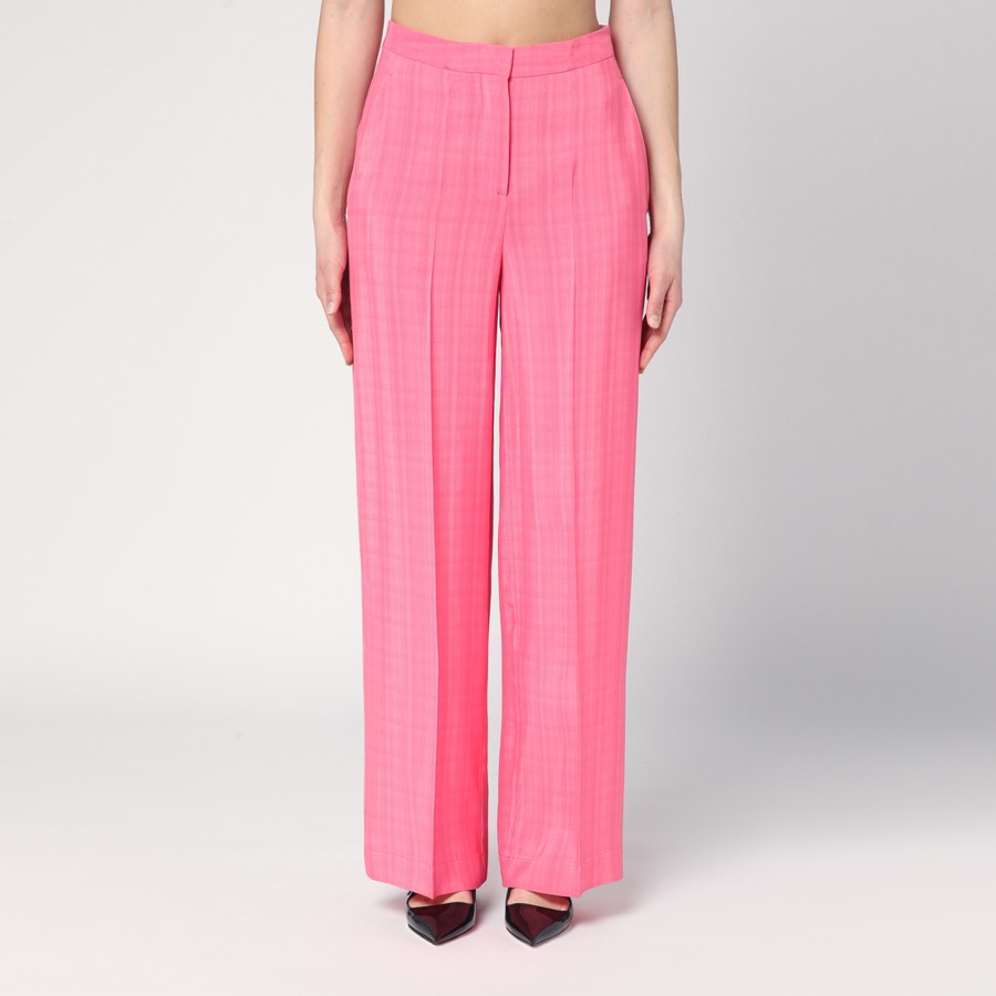 パンツ SEMICOUTURE Marlee viscose partial lined trousers Rosa Semicouture Pink viscose Marlee trousers | TheDoubleF