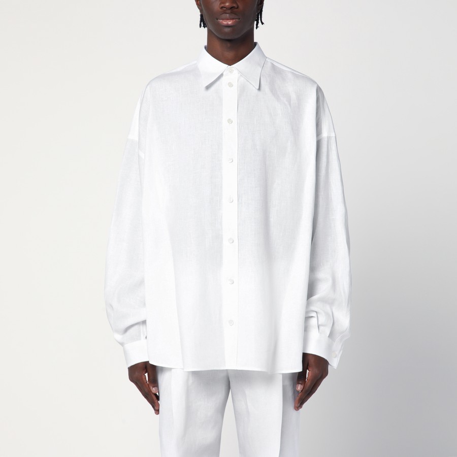 Tシャツ・カットソー Dolce & Gabbana SS25 White linen shirt (G5NE2TFU4JB W0800) Dolce&Gabbana White linen shirt | TheDoubleF