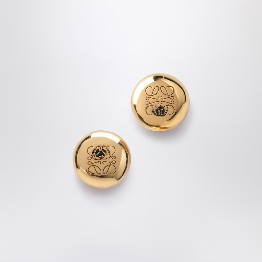 アクセサリーその他 Loewe Gold-plated Anagram Pebble button earrings Loewe Gold-plated Anagram Pebble button earrings | TheDoubleF
