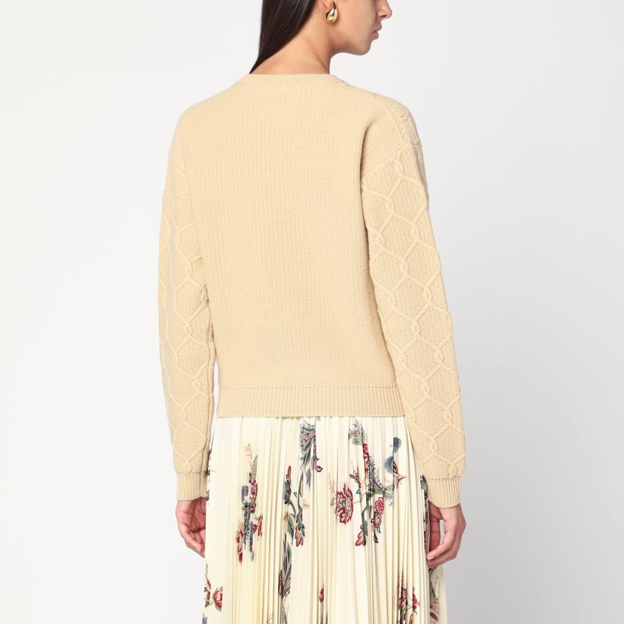 ETRO Beige wool sweater with embroidery | TheDoubleF