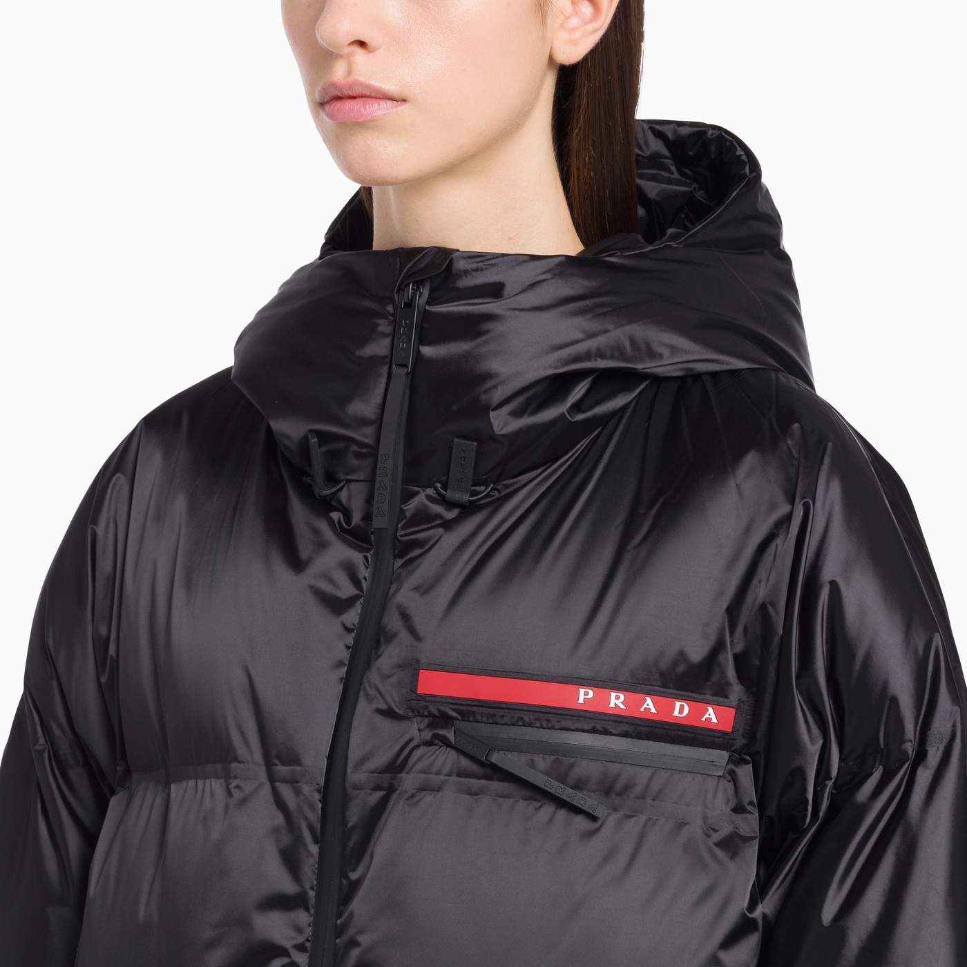 Prada Black nylon down jacket TheDoubleF