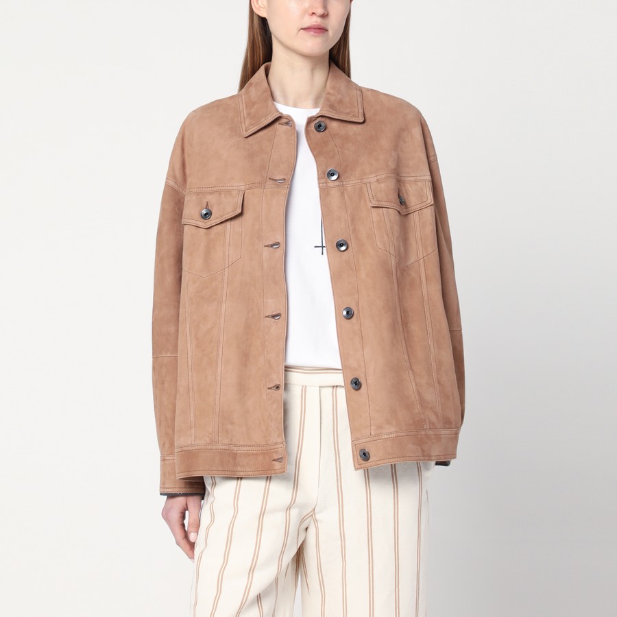 【関税&送料込】Brunello Cucinelli Brown Leather Overshirt J Brunello Cucinelli Brown leather overshirt jacket | TheDoubleF