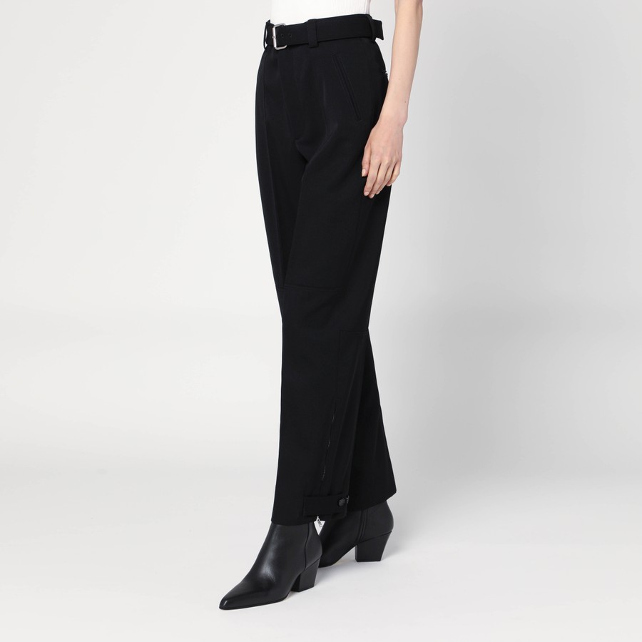 Bottega Veneta Black twill cotton trousers | TheDoubleF