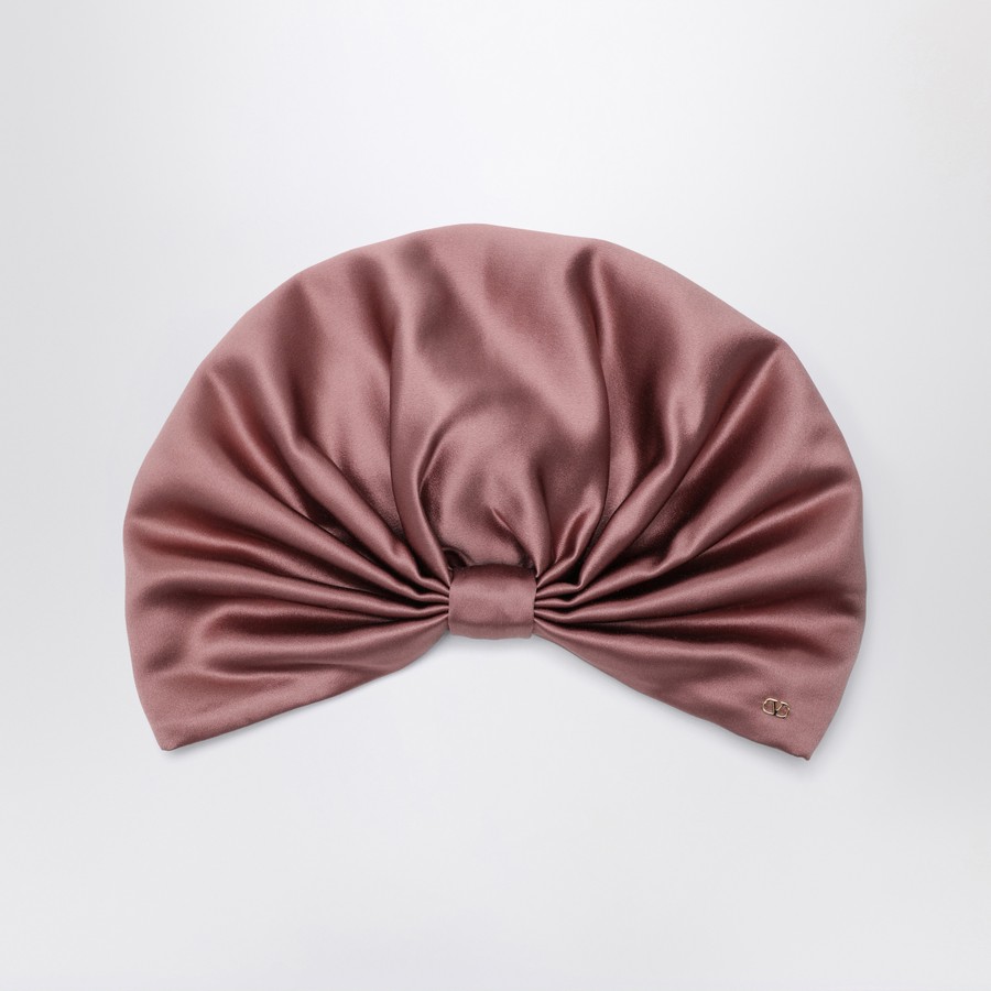 帽子・その他 Valentino Garavani Antique pink silk foulard turban Valentino Garavani Antique pink silk foulard turban | TheDoubleF