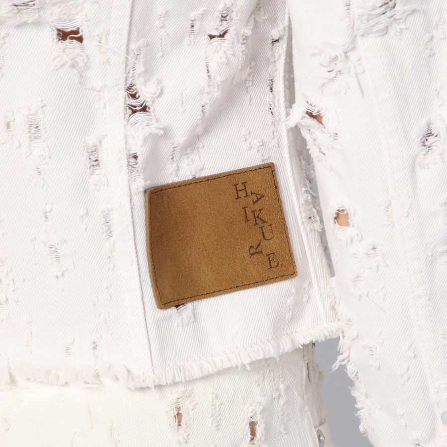 HAIKURE White jacket with rips | TheDoubleF