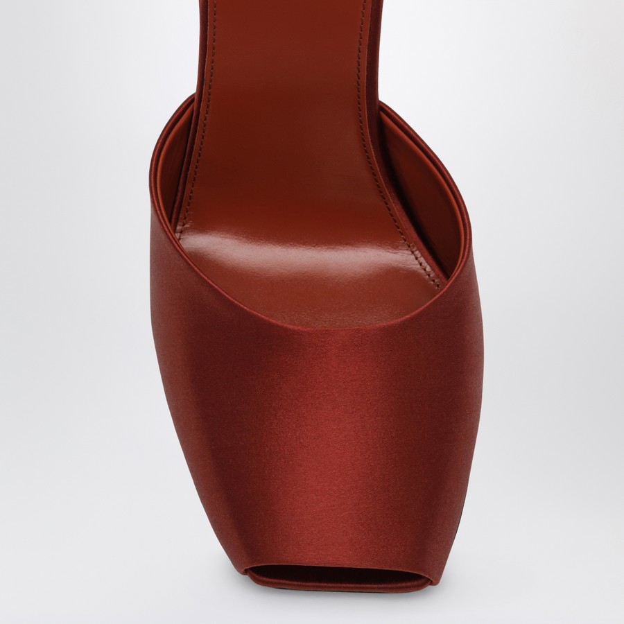 サンダル・ミュール Saint Laurent Zeppe La Scandale In Satin Rust Color Zeppe La Scandale in satin rust color – Lord & Taylor