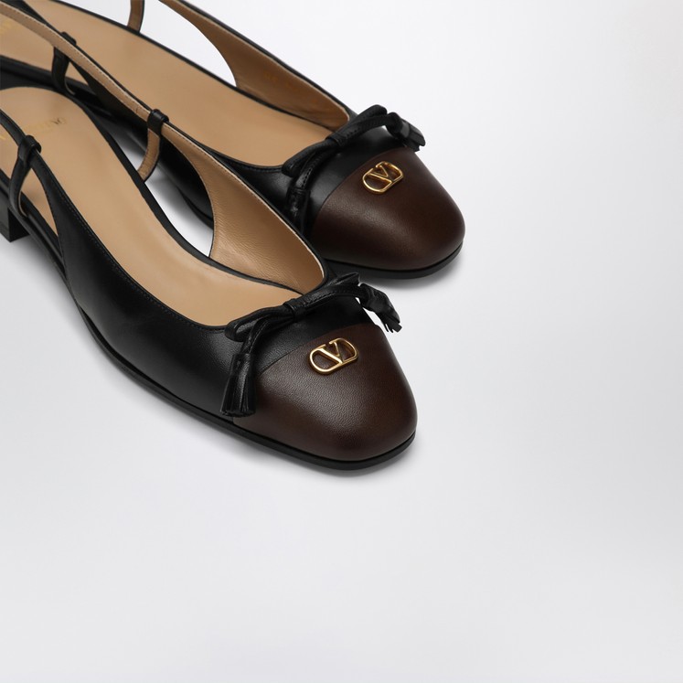 フラットシューズ VALENTINO GARAVANI Woman Ballet flats Coffee 6Y0S0L03VMH BXV Valentino Garavani Ballerina Flats in Toile Iconographe