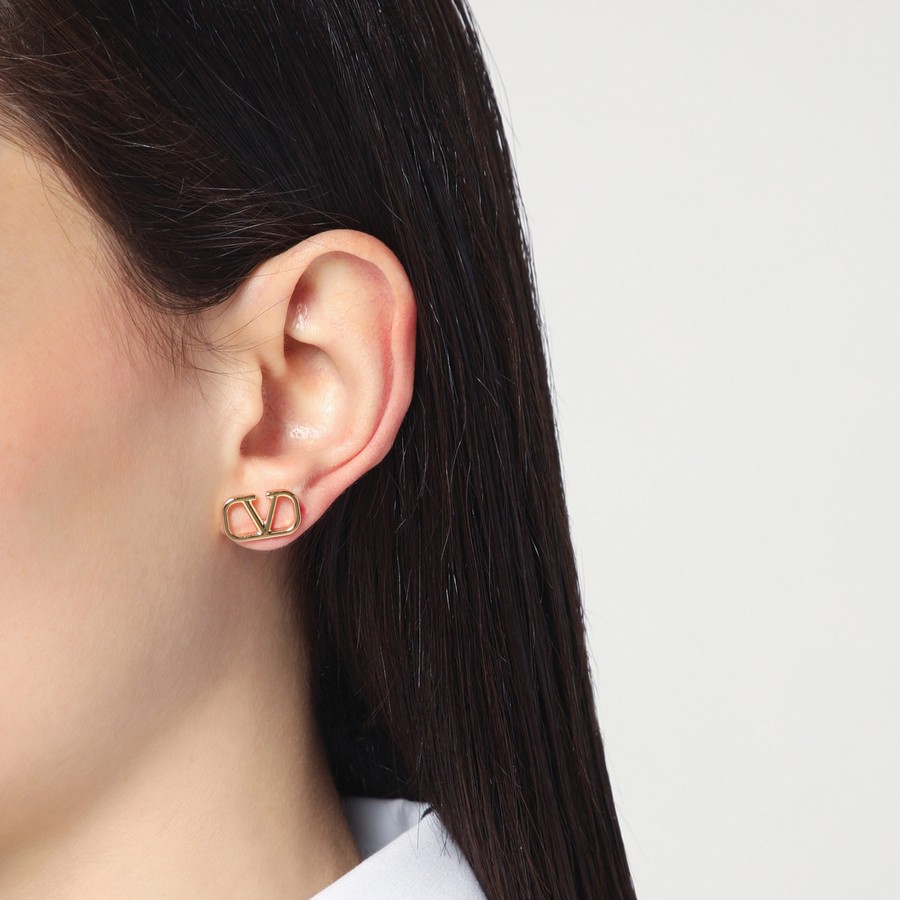 アクセサリーその他 VALENTINO Woman Jewel Gold 7W2J0F96MET CS4 Valentino Garavani VLogo Signature earrings in gold-tone