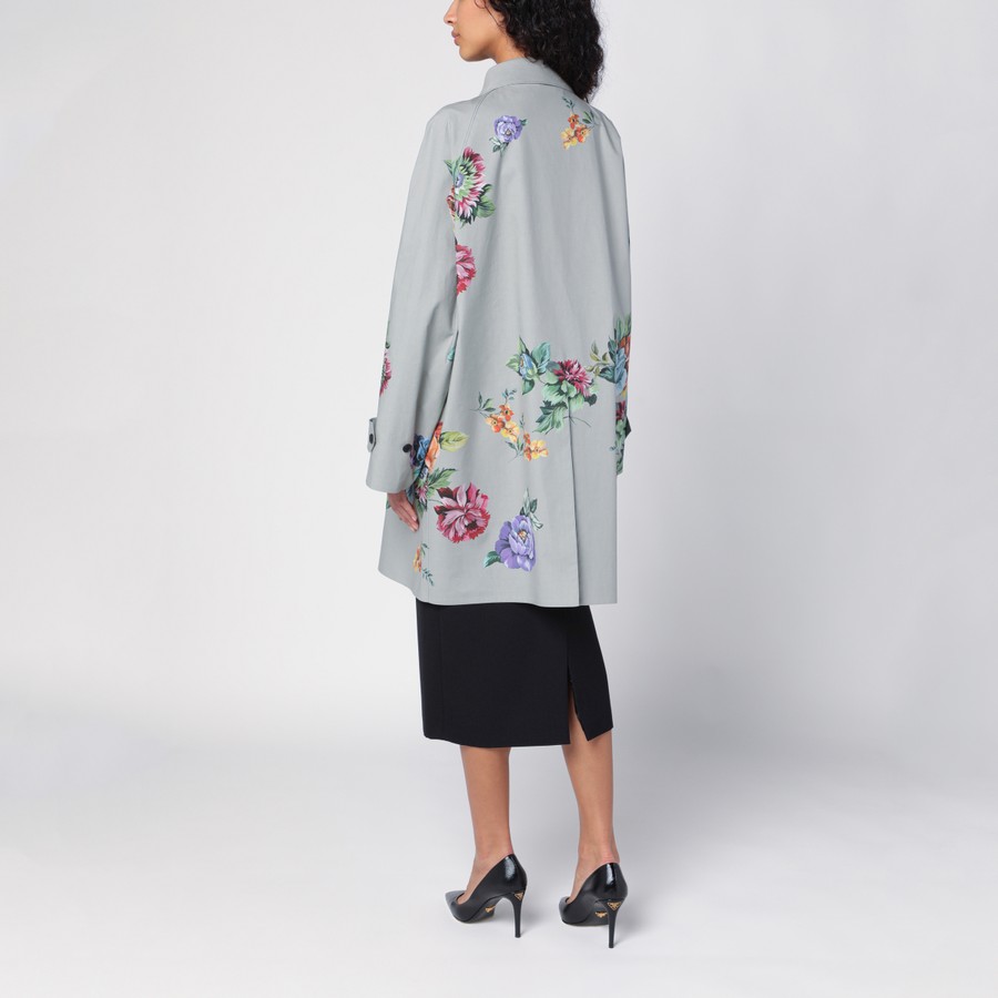 ジャケット Prada Grey single-breasted coat in printed cotton Prada Grey single-breasted coat in printed cotton | TheDoubleF