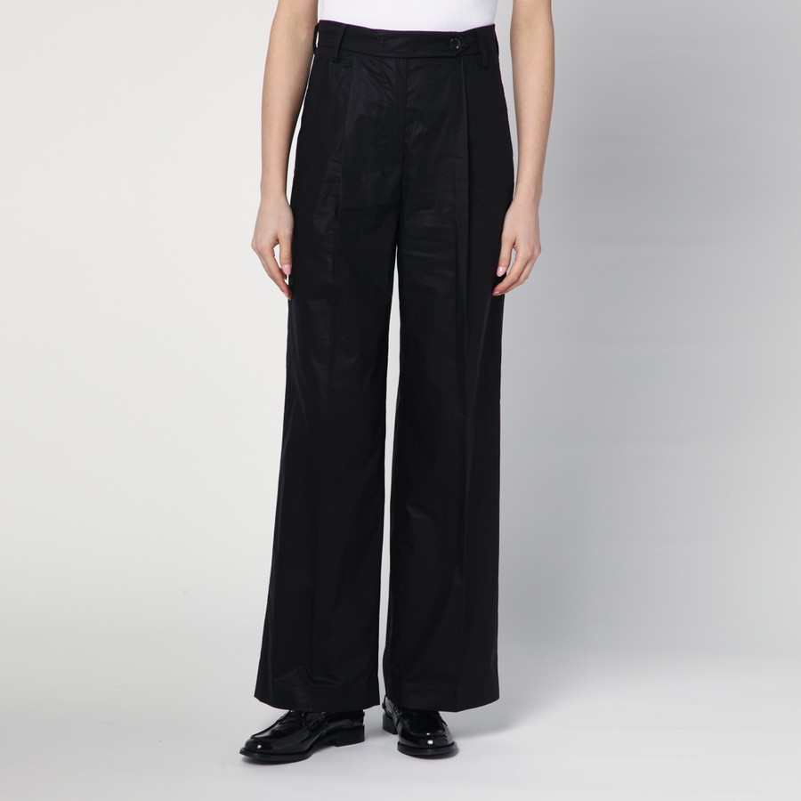 パンツ DEPARTMENT 5 Women Straight Pants DP5572DF0063 083 BLUE DEPARTMENT 5 Wide black cotton pants | TheDoubleF