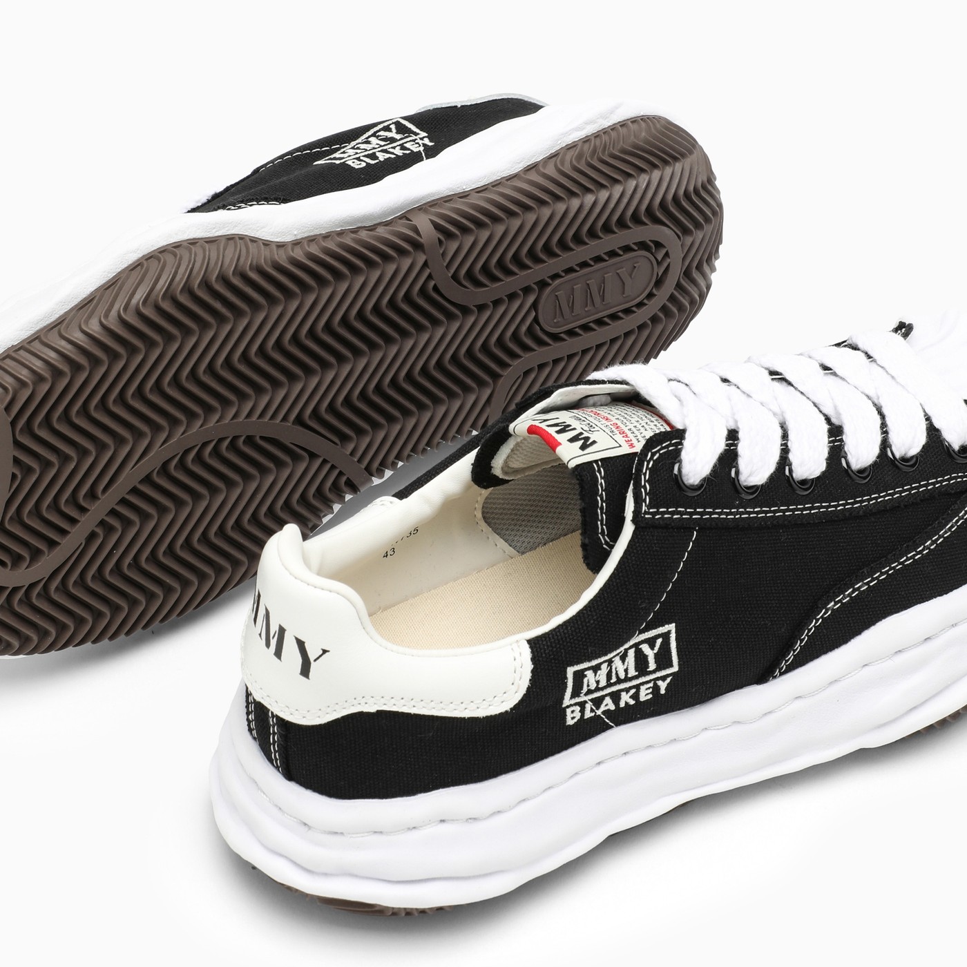 Maison MIHARA YASUHIRO Basket basse Blakey noire en toile TheDoubleF
