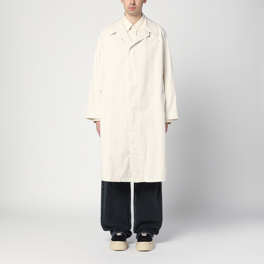 トレンチコート MAISON MARGIELA SINGLE-BREASTED TRENCH COAT IVORY IN COTTON Maison Margiela Single-breasted trench coat ivory in cotton