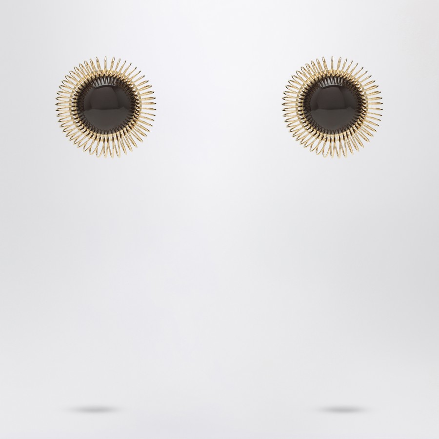 JACQUEMUS 25E251JW7483233001 関税送料込 JACQUEMUS Golden and brown sunflower earrings | TheDoubleF