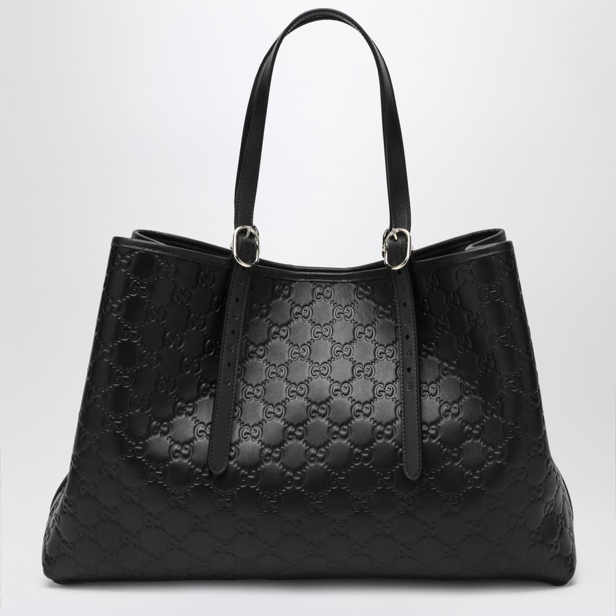 GUCCI GG Emblem large black shopping bag | TheDoubleF